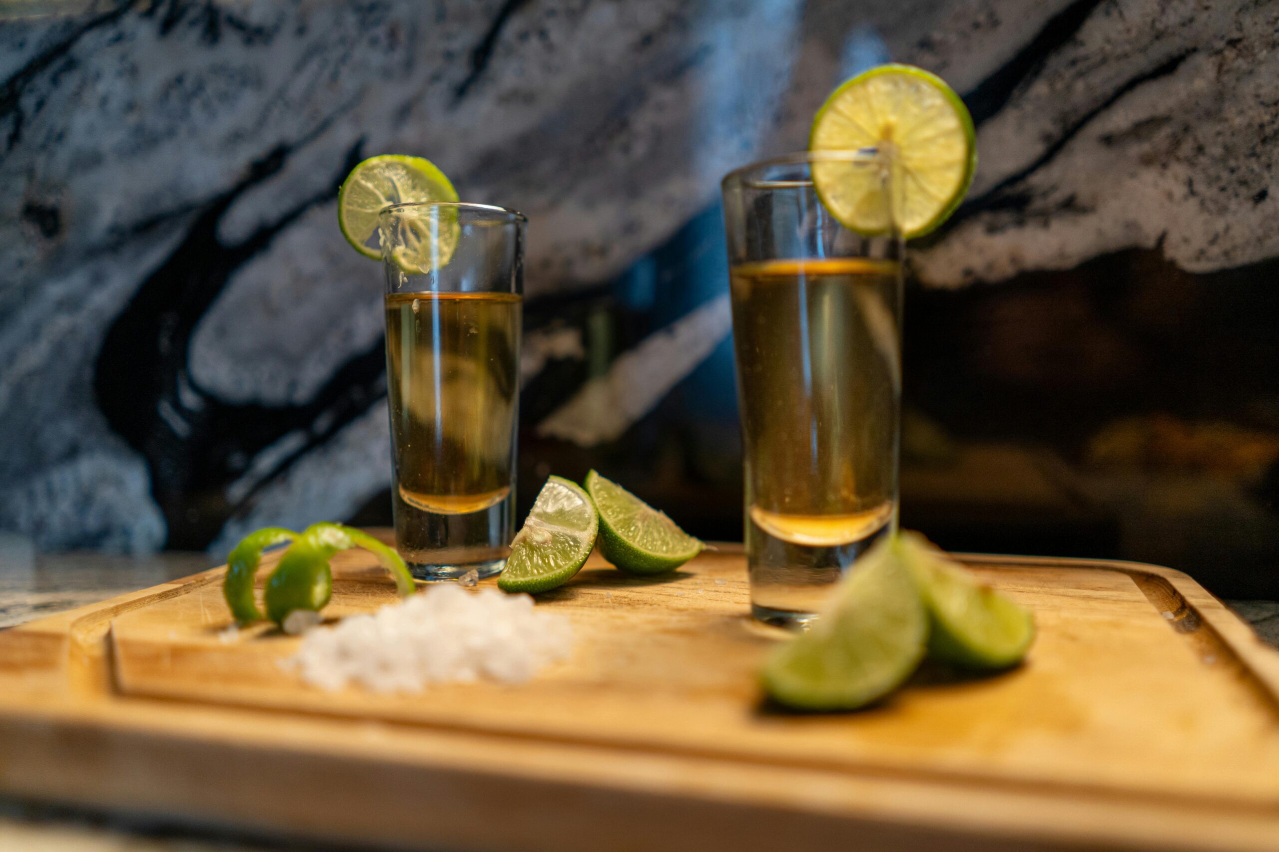 two glasses of tequila