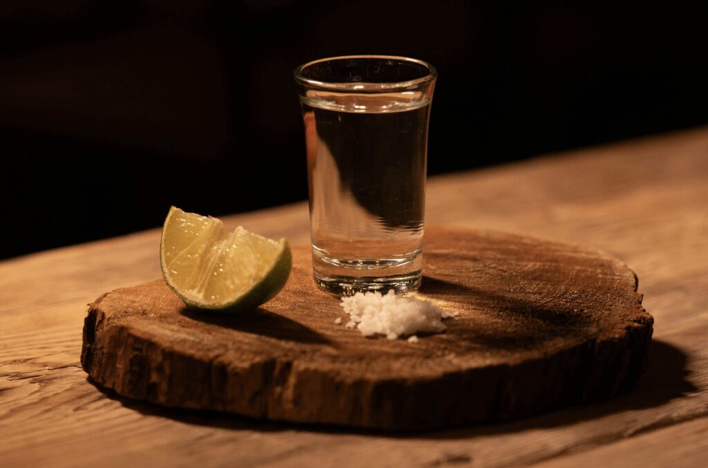 Tequila in a glass